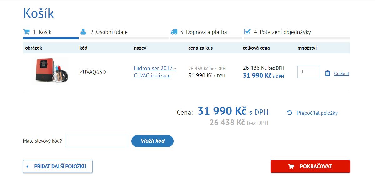 Ukázka košíku
