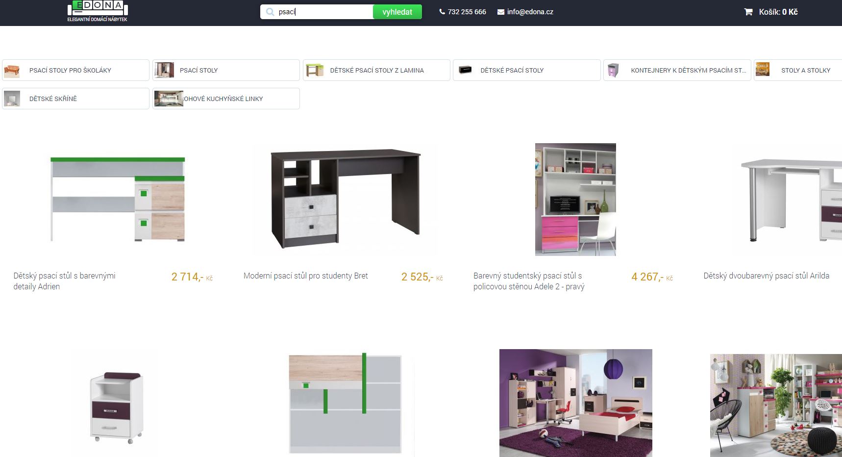 Vyhledávání na e-shopu